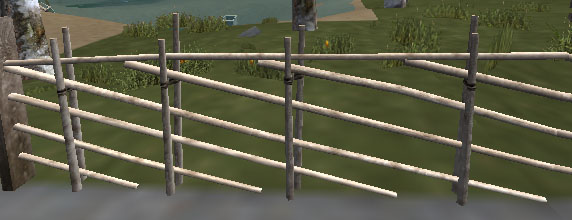 Low roundpole fence