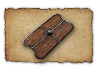 April 2020 Tower Shield (Large wooden shield) This shapely shield took the saying "Don't be a square" to its cold wooden heart.