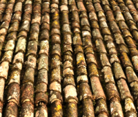 Pottery shingle roof