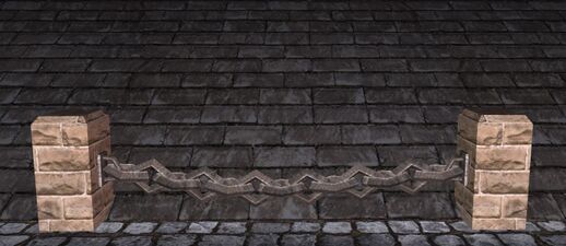 Sandstone chain fence