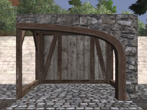 Plain stone arch left/right