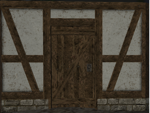 Timber framed door