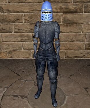 Adamantine plate armour with basinet helm