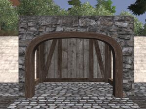 Plain stone arched wall