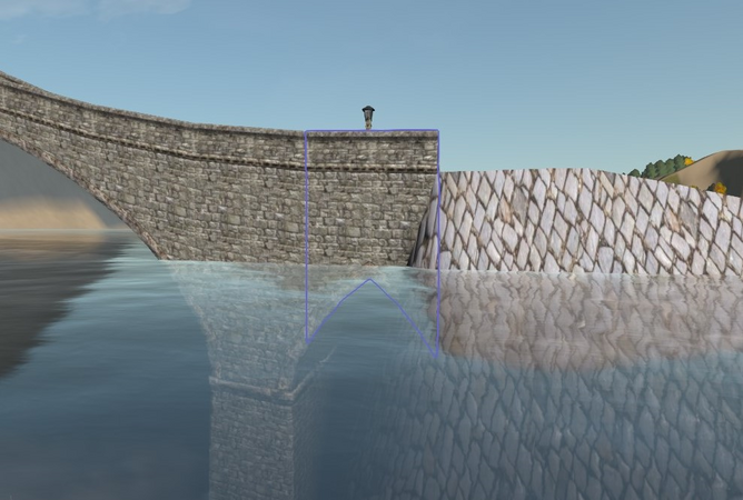 Highlighted Section = Brick bridge double abutment