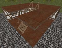 A Pottery brick left staircase