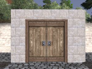 Marble double door
