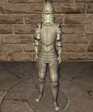 Zinc plate armour with basinet helm