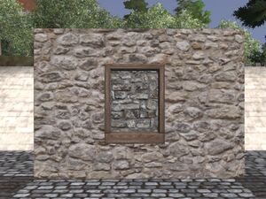 Rounded stone window