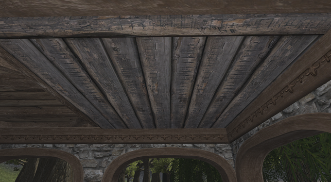 Rustic wood ceiling