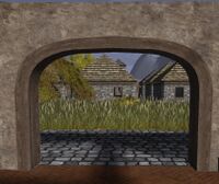 A Rendered arched wall