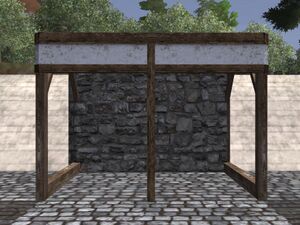 Timber framed T arch