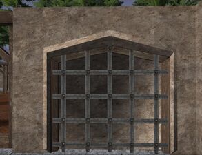 Rendered barred wall