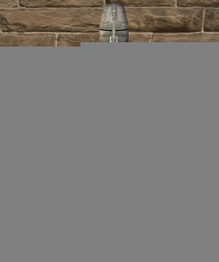 Iron plate armour with great helm