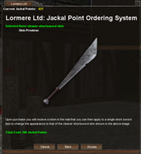 Cleaver skin for shortswords