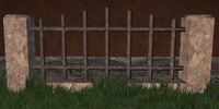 A Rendered iron fence
