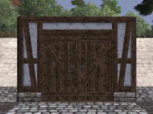 Timber framed double door