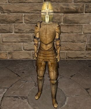Glimmersteel plate armour with great helm