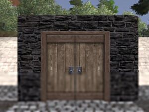 Slate double door
