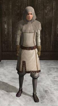 Dyeable clothes (shown without dye): White cloth hood, White cloth jacket, plain white cloth pants