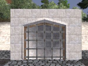 Marble barred wall