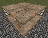 A Sandstone slab staircase