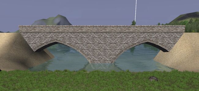 Rounded stone bridge