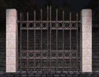 A Marble high iron fence gate