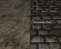 A highlighted flat tile border