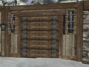 Wooden portcullis