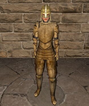 Glimmersteel plate armour with open helm