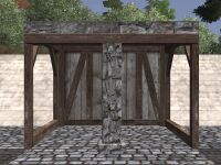 A Plain stone T arch