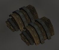 A Ribboned shoulder pad