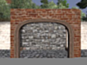 Pottery arched wall
