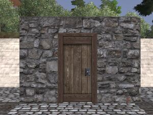 Plain stone door