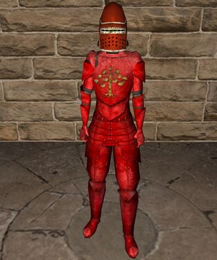 Seryll plate armour with basinet helm