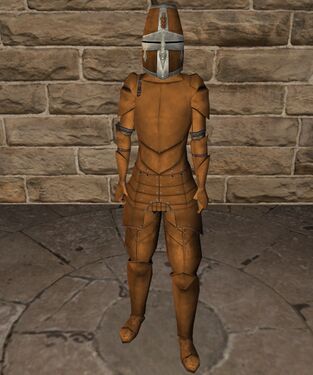 Copper plate armour with great helm