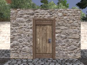 Rounded stone door