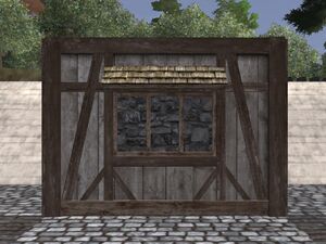 Wooden wide window