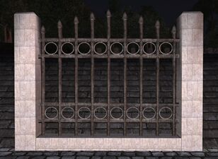 Marble high iron fence