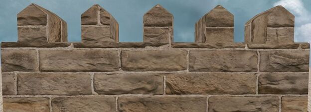 Sandstone parapet