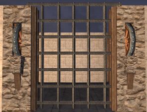 Rounded stone portcullis