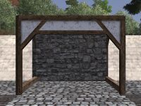 A Timber framed arched wall