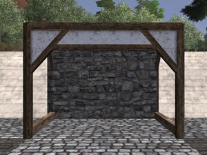 Timber framed arched wall