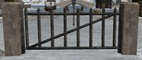 A Rendered iron fence gate