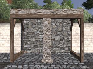 Rounded stone t arch