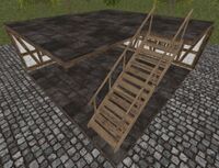 A Slate slab right staircase