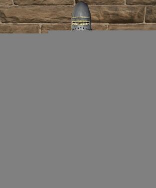 Steel plate armour with basinet helm