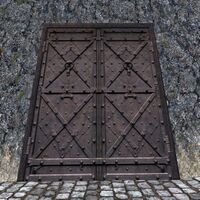 A Steel mine door