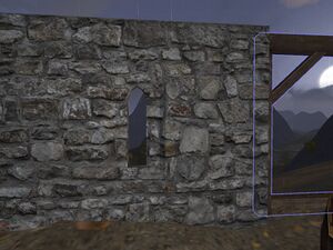 Plain narrow stone window